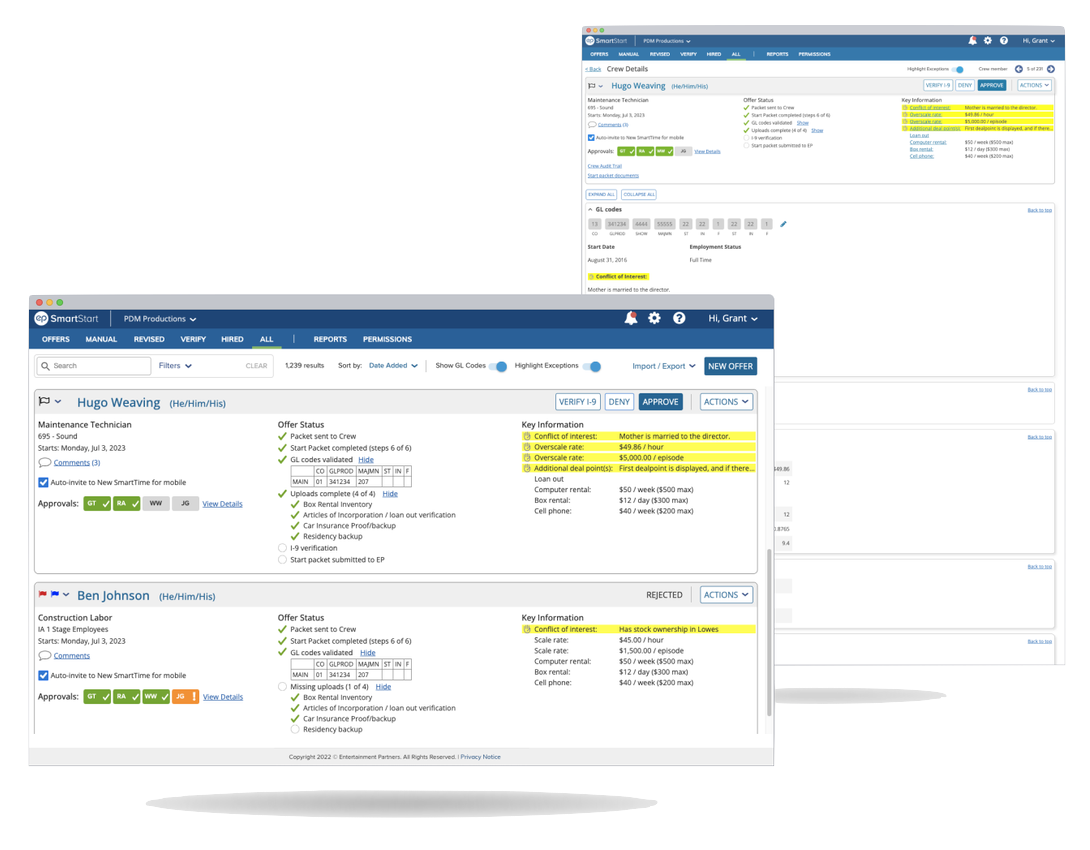 EP SmartStart Roster List redesign interface thumbnail